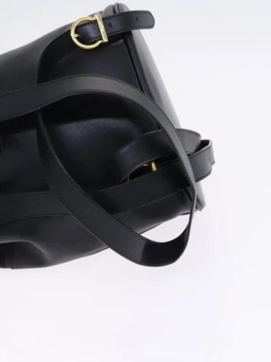 Salvatore Ferragamo Backpack Leather Black Gold main image 10